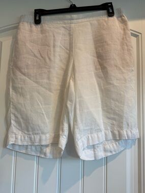 J. Jill Love Linen 100% Linen Stretch Waist Band Shorts
